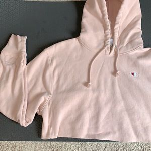 Peach/ pink champion hoodie